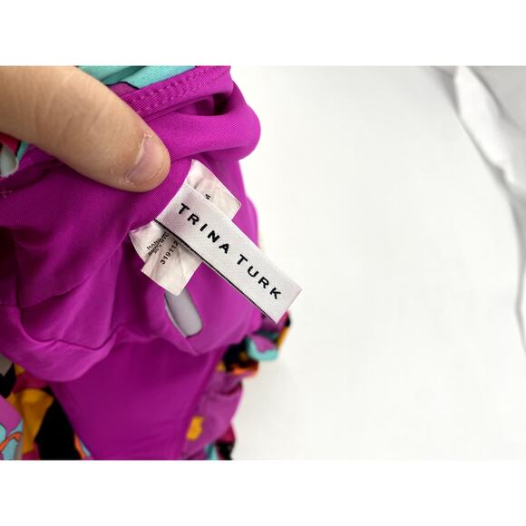 Trina Turk 14 Colorful One Piece Swimsuit - Picture 4 of 5